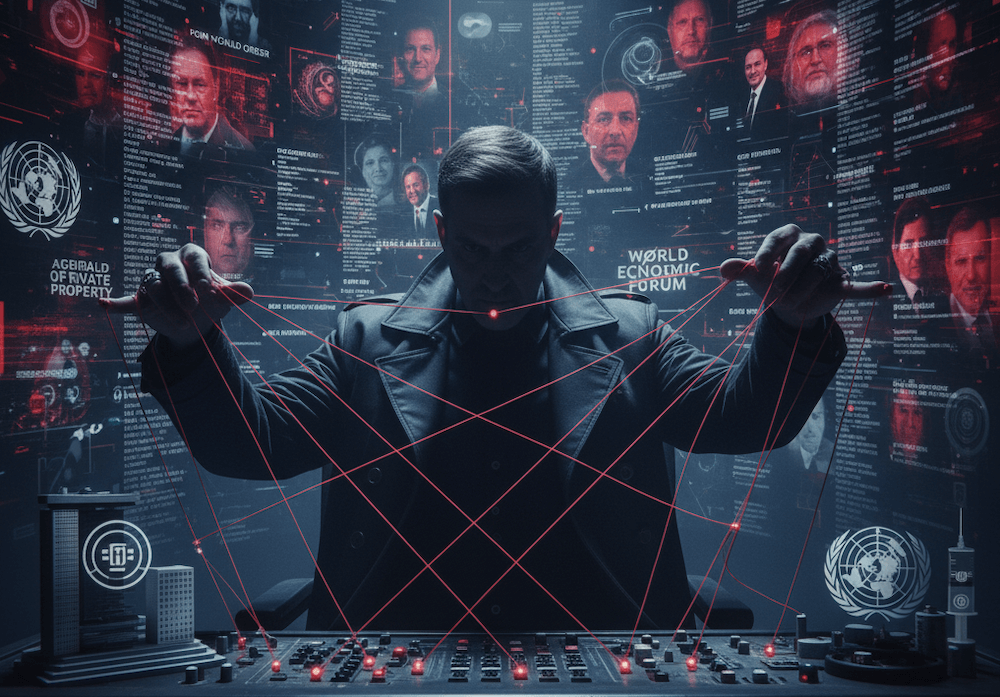 Shadow network conspiracy visualization