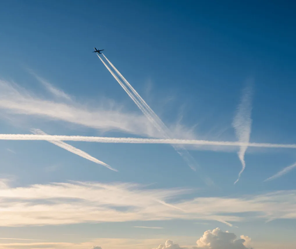 White Lines in Blue Skies