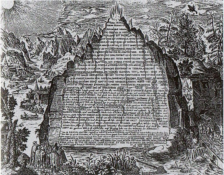 Hermetic diagram around green tablet