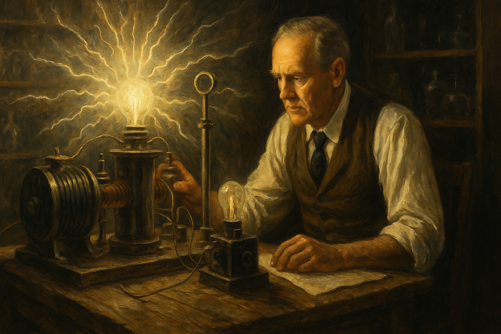 Thomas Moray with radiant energy device