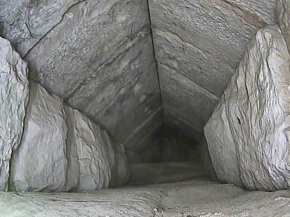 Stone corridor interior of the Great Pyramid