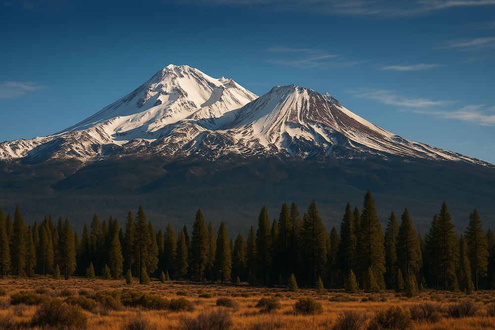 Mount Shasta majestic peak
