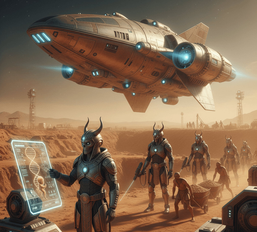 Ancient astronaut theory visualization