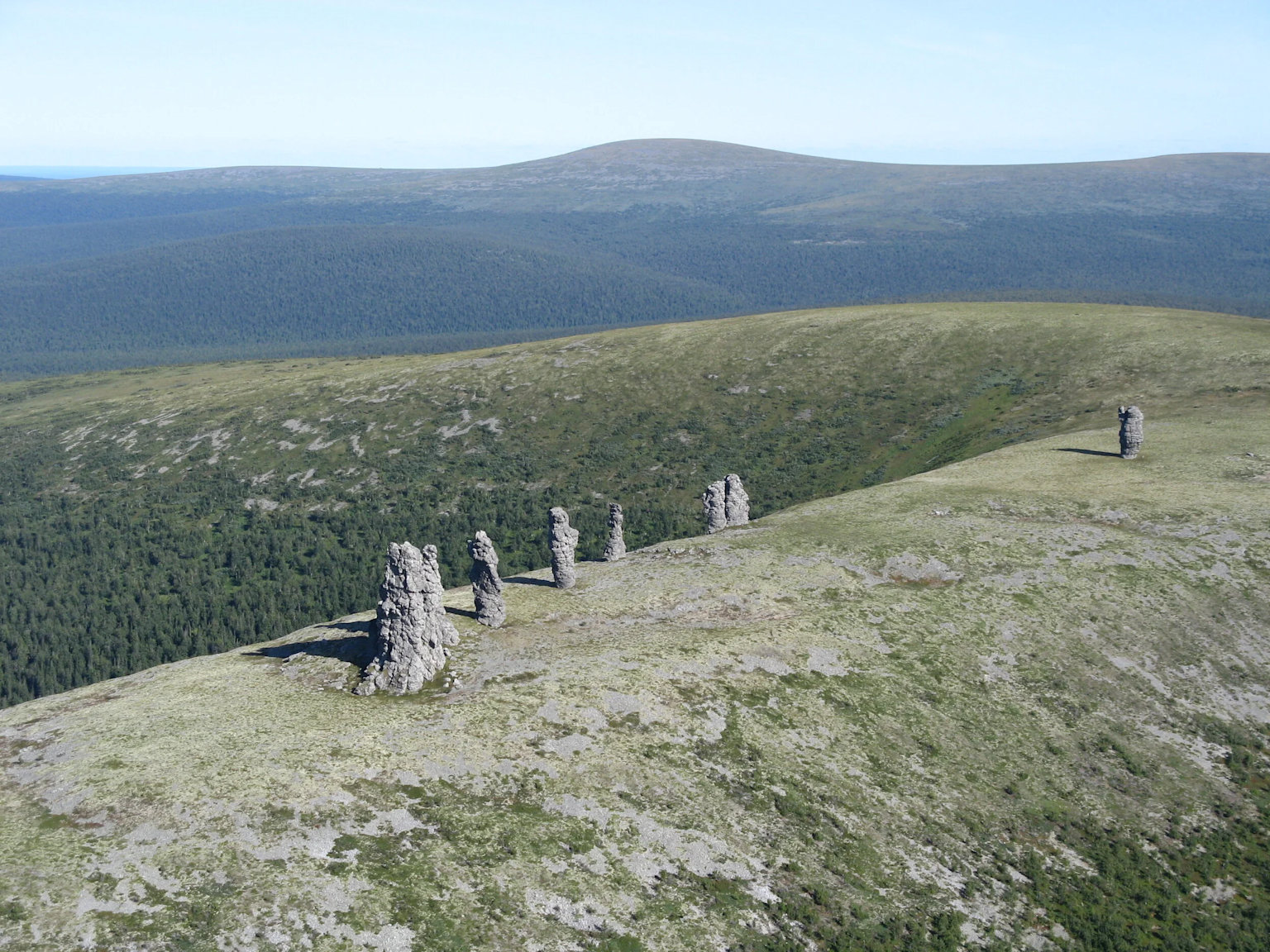 Kholat Syakhl mountain with rock formations