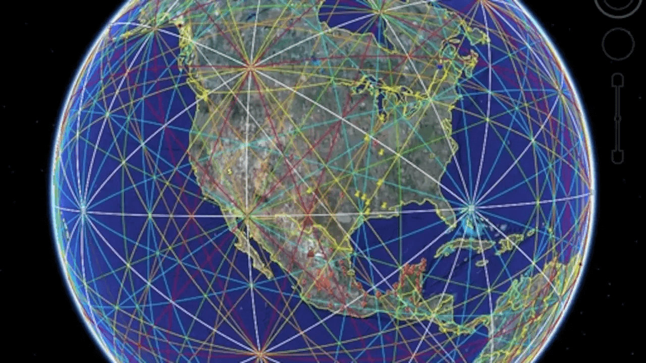 Modern interpretation of ley lines with energy visualization